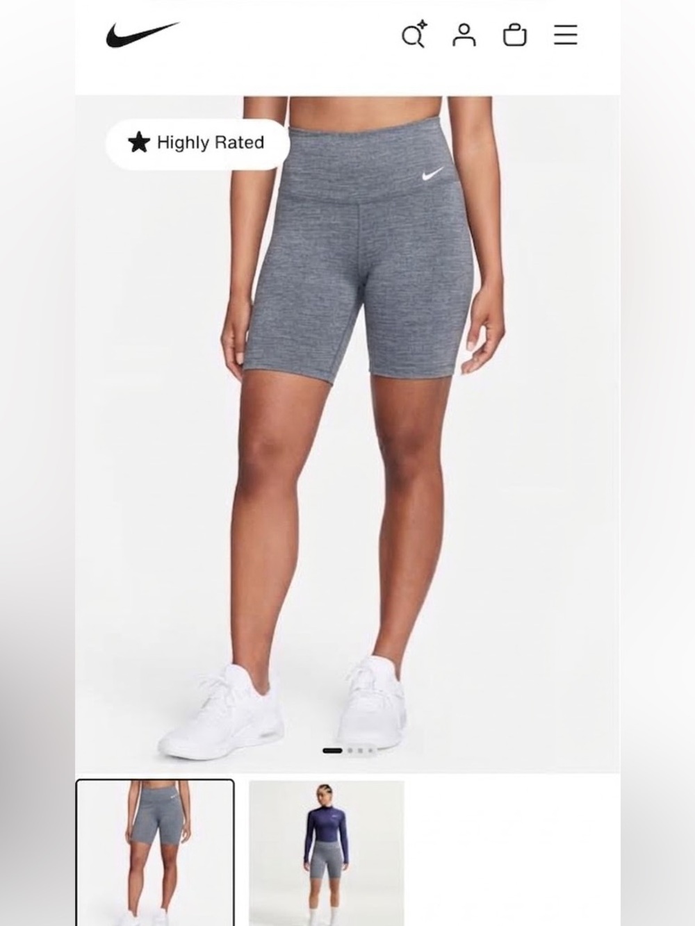 Brand New! Nike Dri-FIT One Women's High-Waisted Biker Shorts
